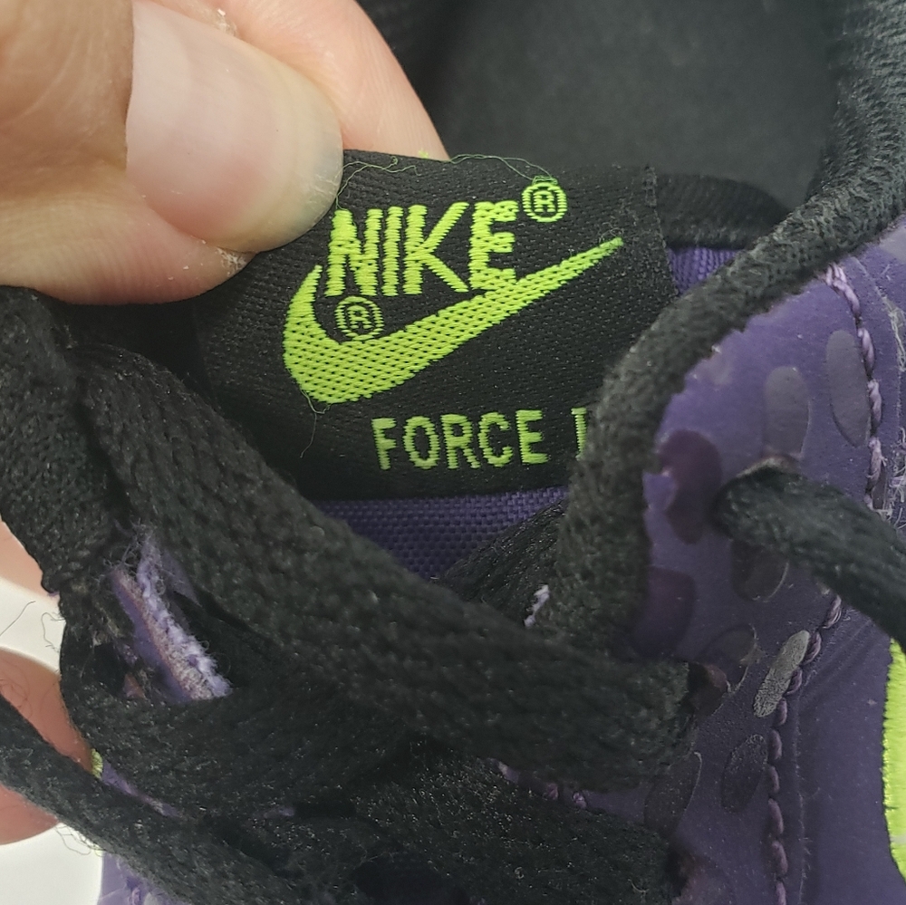 Nike Air Force 1 Court Purple Volt Sneakers 13 - Picture 2 of 10